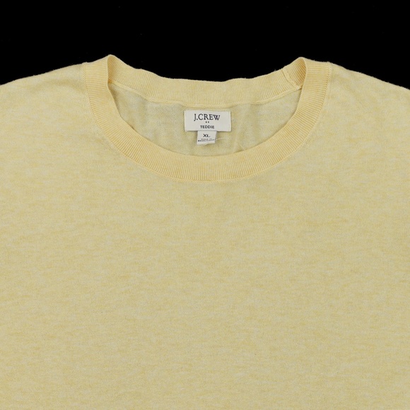 New JCREW Size XL Cotton Teddie Sweater in Yellow $89 CF165 - Picture 3 of 3